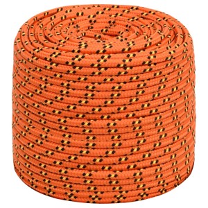 vidaXL Bootsseil Orange 10 mm 50 m Polypropylen 152666
