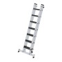 PROREGAL Stufen-Schiebeleiter, 2x7 Stufen, mit Traverse und Clip-Step R13 für sicheren Stand.