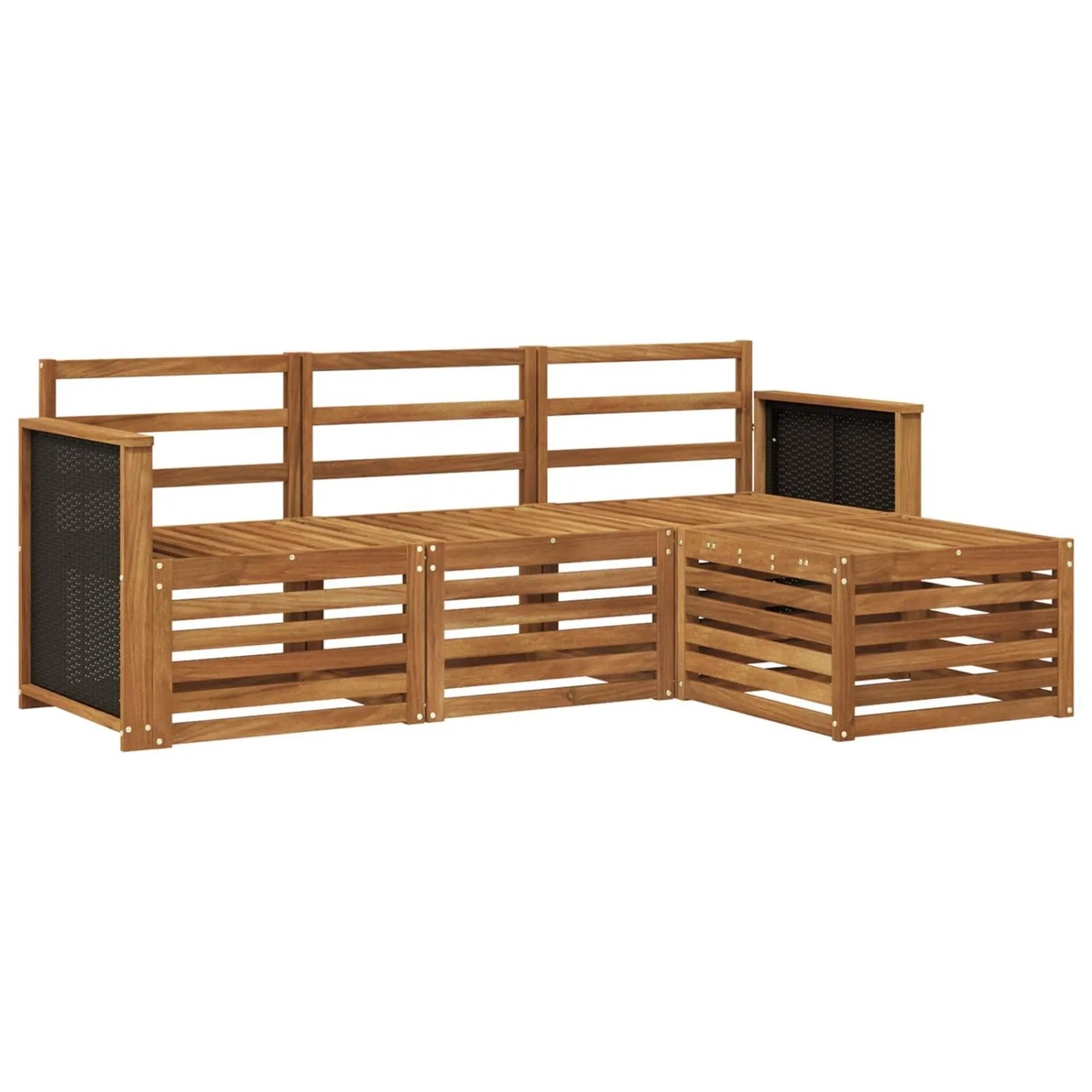 vidaXL Outdoor-Sofagarnitur 4 Stk Natur 3384190