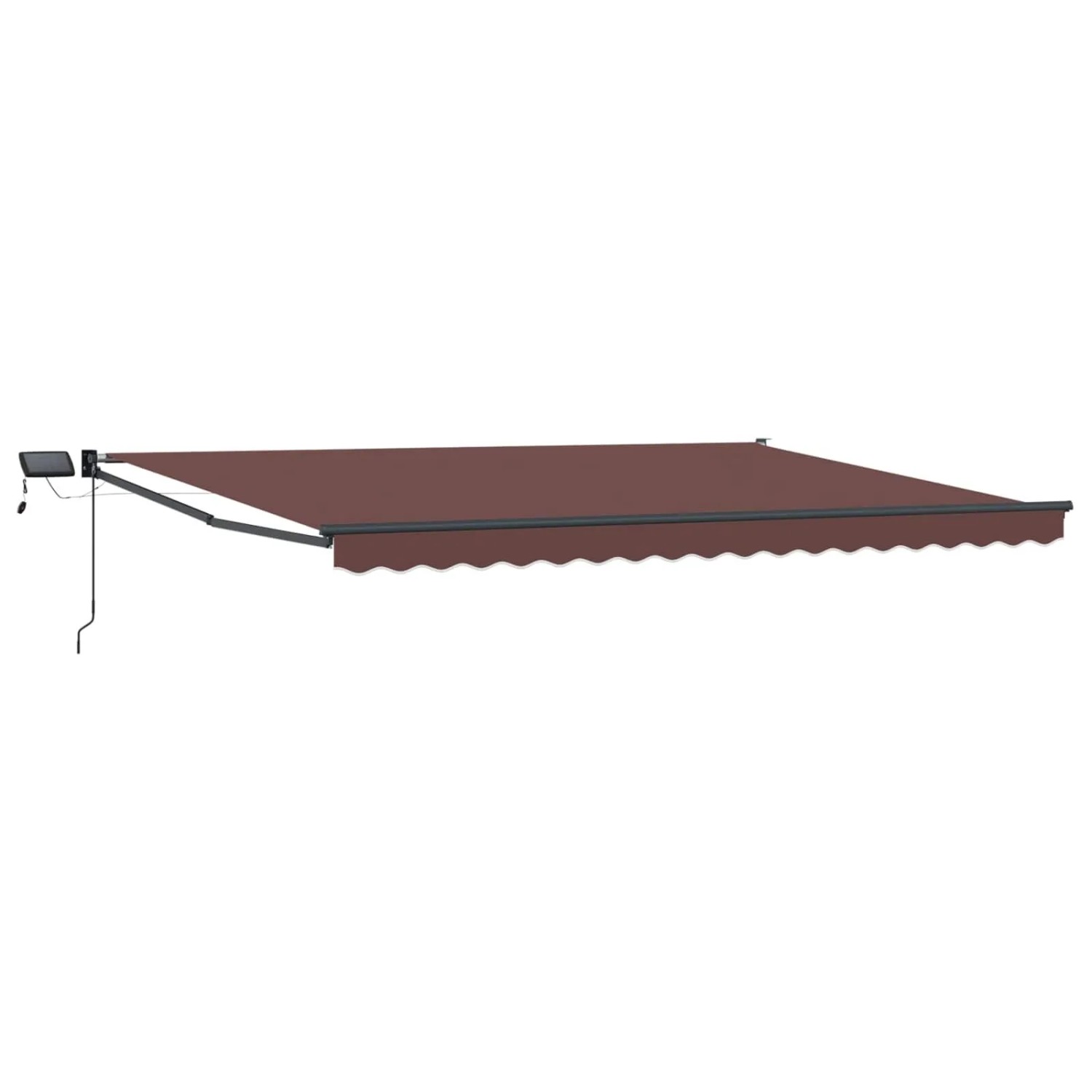 vidaXL Manuelle Gelenkarmmarkise mit LEDs Braun 4,5 x 3 m 3419480