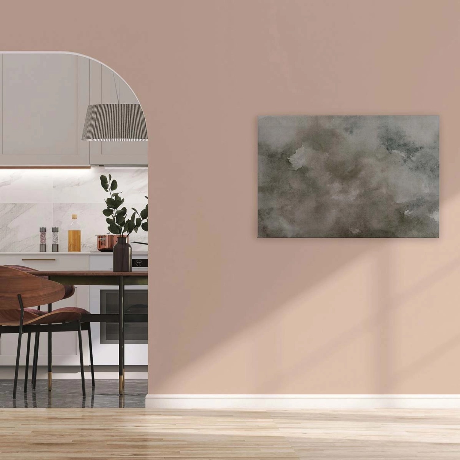 Bricoflor Aquarell Bild Abstrakt Grau Beige Wandbild In 120 X 80 Cm Für Wohnzimmer Und Schlafzimmer Dkeo Leinwandbild Wa