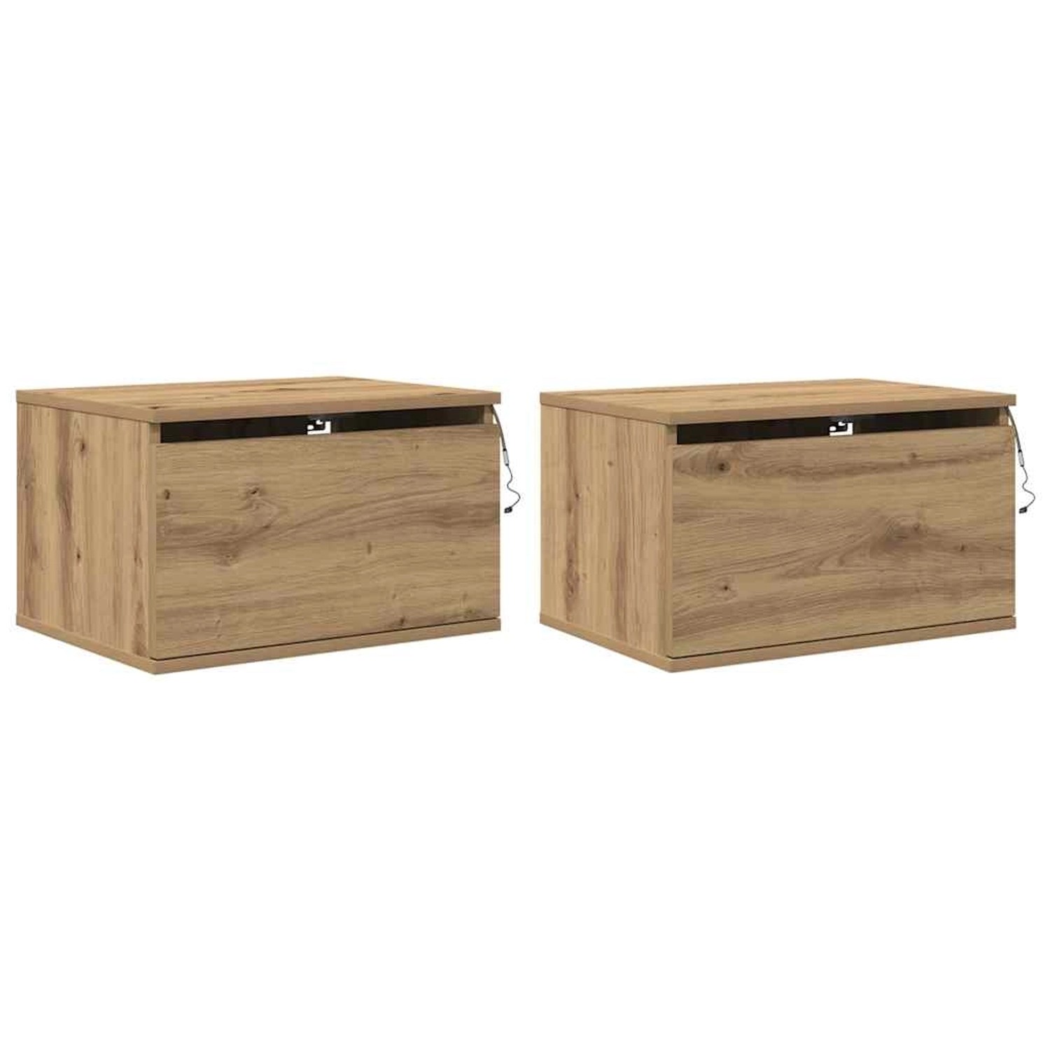vidaXL Wandmontierter Nachtschrank 2 Stk Artisan-Eiche 50 x 36 x 30 cm 8630 günstig online kaufen