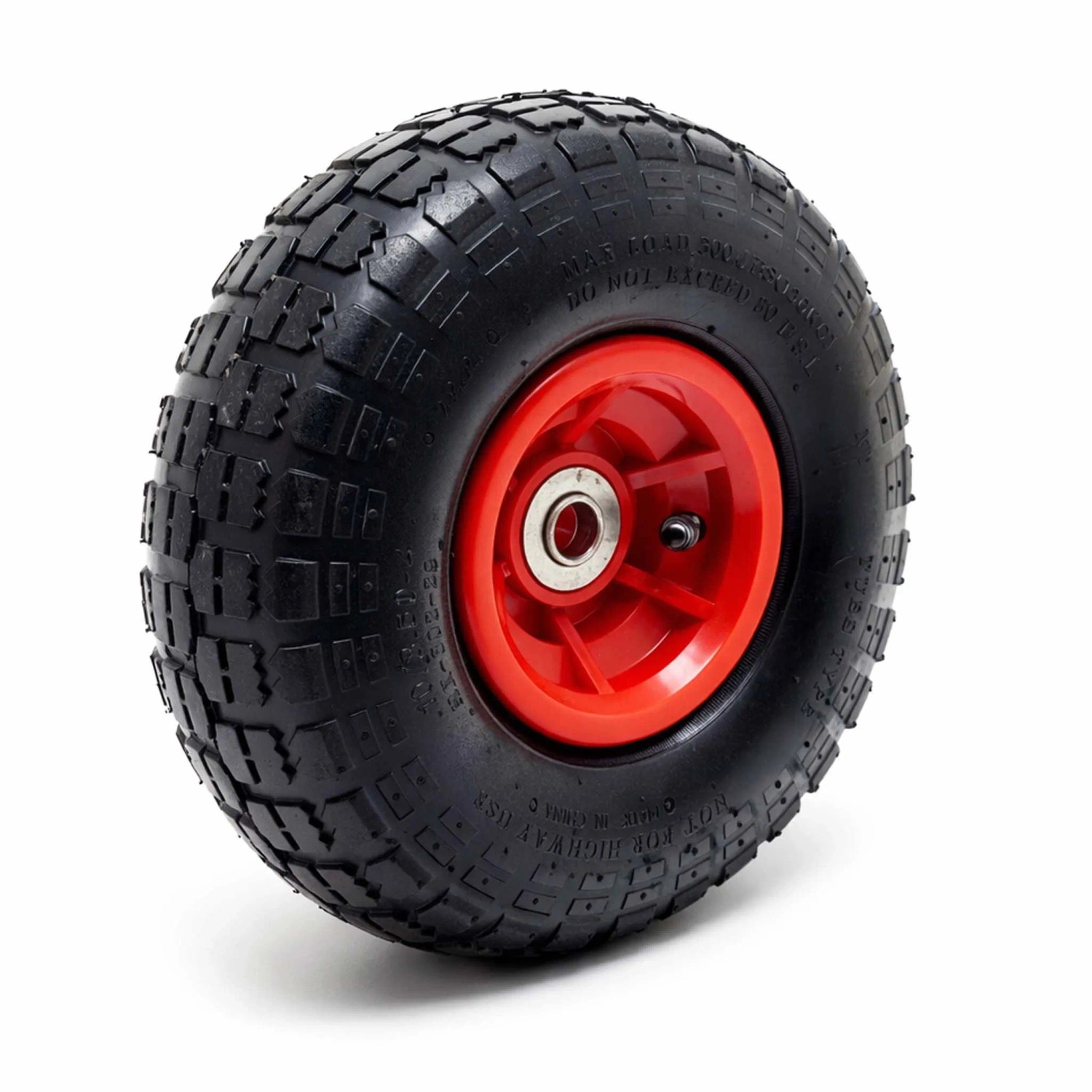 Wiltec Rad Reifen 4.10/3.50-4 136Kg Ventil Luftreifen Felge Ersatzrad Sackkarre