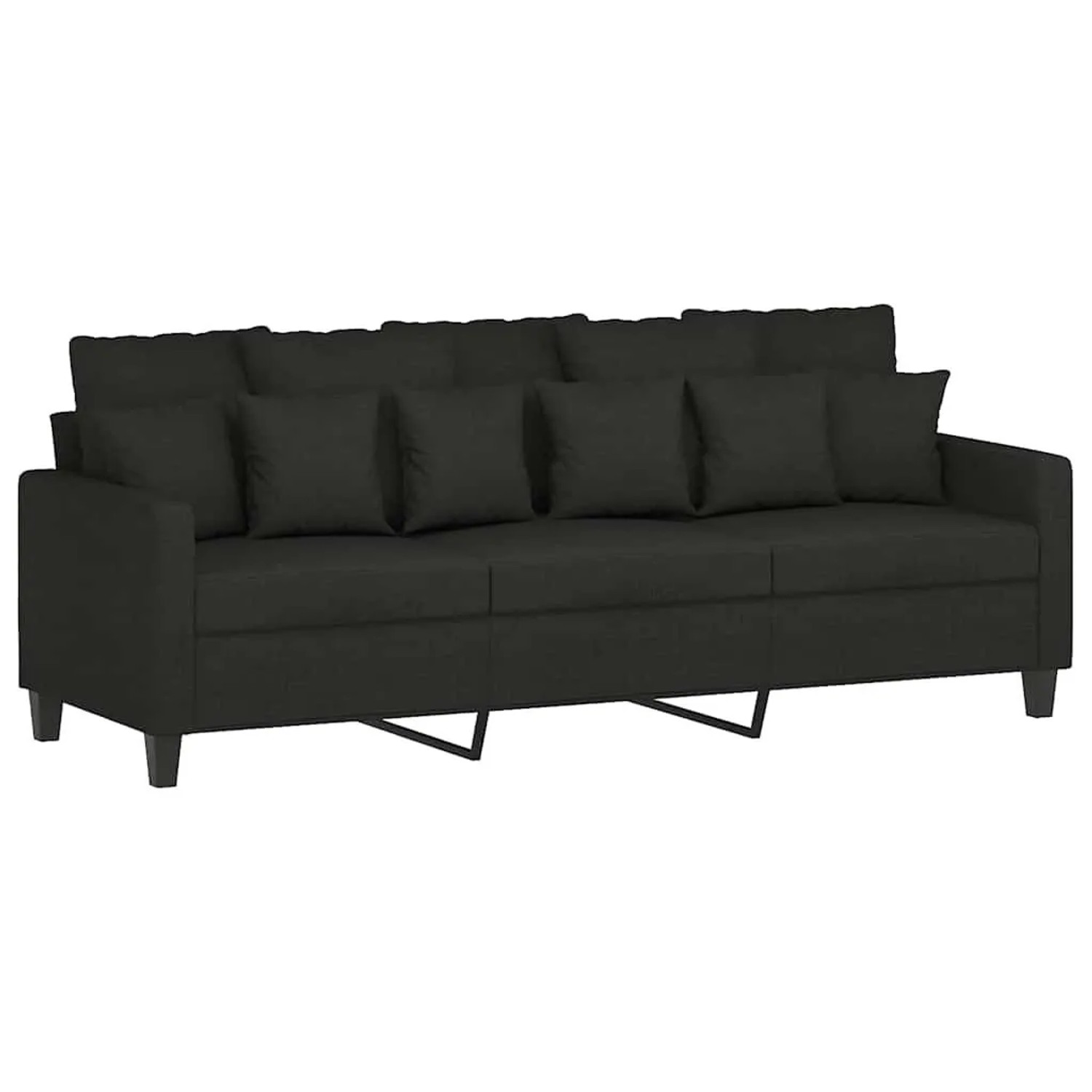vidaXL 3-Sitzer-Sofa Schwarz 180 cm Stoff 359279 günstig online kaufen