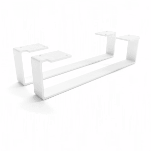 HEVVA Möbelfüße LUXEMBURG 10 cm Hoch 40 cm Tief 2er Set Weiß