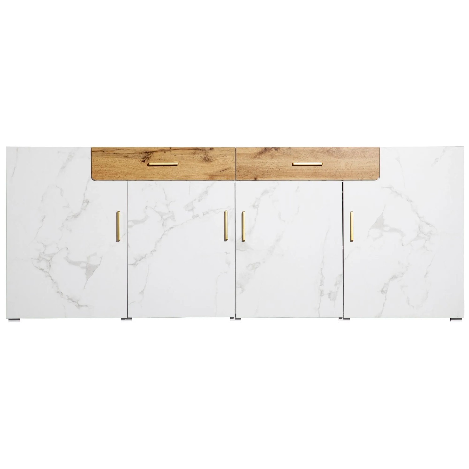 Merax Sideboard 208x39x80 cm 4 Türen 2 Schubladen Buffetschrank
