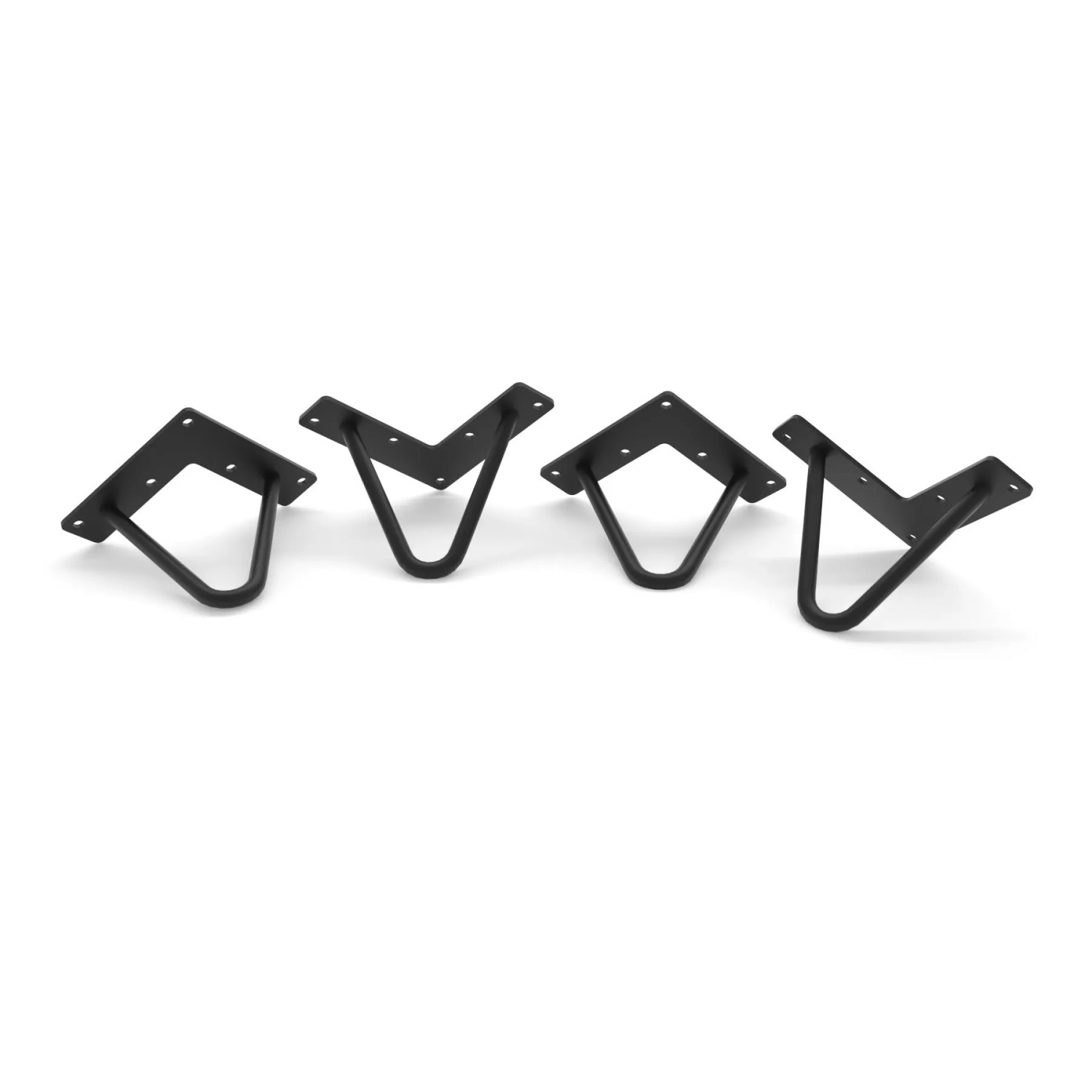 HEVVA Haarnadelbeine NEAPEL 10 cm Hoch 4er Set Schwarz