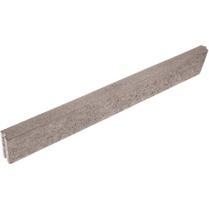 Grauer Rasenkantenstein von EHL, abgerundete Kante, 100x15x5 cm, für Beet- und Raseneinfassung.