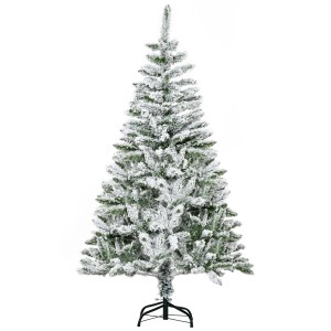 HOMCOM künstlicher Weihnachtsbaum, 150cm, mit Schnee und 358 Astspitzen.