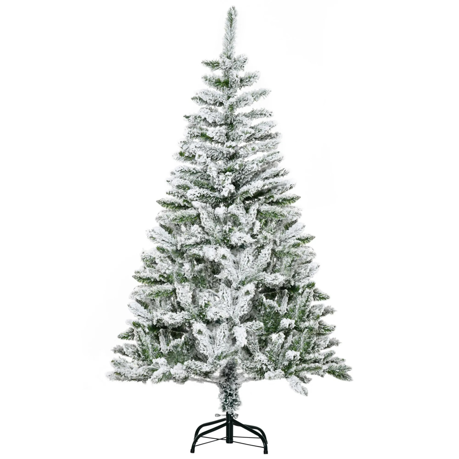 HOMCOM Künstlicher Weihnachtsbaum 150cm mit Kunstschnee 358 Astspitzen