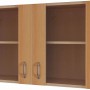 Flex-Well Hängeschrank Nano, 100 cm, Buche Nachbildung, Küchenschrank mit zwei Türen und Einlegeboden.