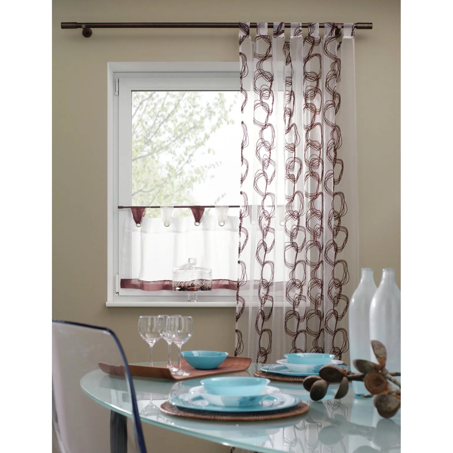 Gardinia ausziehbare Gardinenstange Zylinder Bronze 100-190 cm kaufen bei OBI