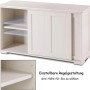 Costway Buffetschrank Aufbewahrungsschrank Cremeweiß 107 x 33 x 60 cm_5