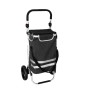Relaxdays Einkaufstrolley Polyester Aluminium Schwarz Klappbar Mit Kühltasche 45 l 104 cm x 49 cm x 38 cm 2,7 kg