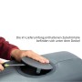 Detailaufnahme: Zubehör im Deckel des 4rain Wandtank Slim Wood Decor Graphite Grey.
