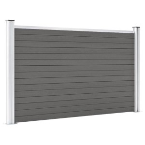 vidaXL Gartenzaun WPC 180×105 cm Grau 49073