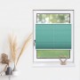 Türkisfarbenes Deco-Raum Plissee Basic 90x210 cm am Fenster, blickdicht und ohne Bohren.