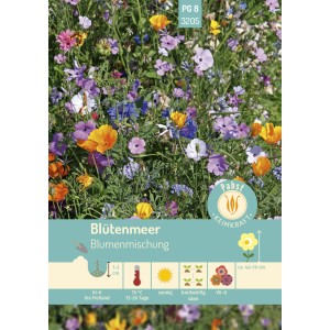 Pabst Keimkraft Blütenmeer Blumenmischung Saatgut mit bunten Sommerblumen.