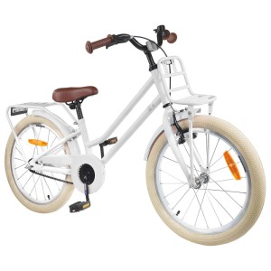 vidaXL Kinderfahrrad 18 Zoll für 5-7 Jahre Alt Weiß 42009178