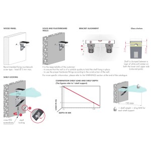 SOTECH Regalbodenträger Glasbodenträger KALABRONE MINI Edelstahloptik