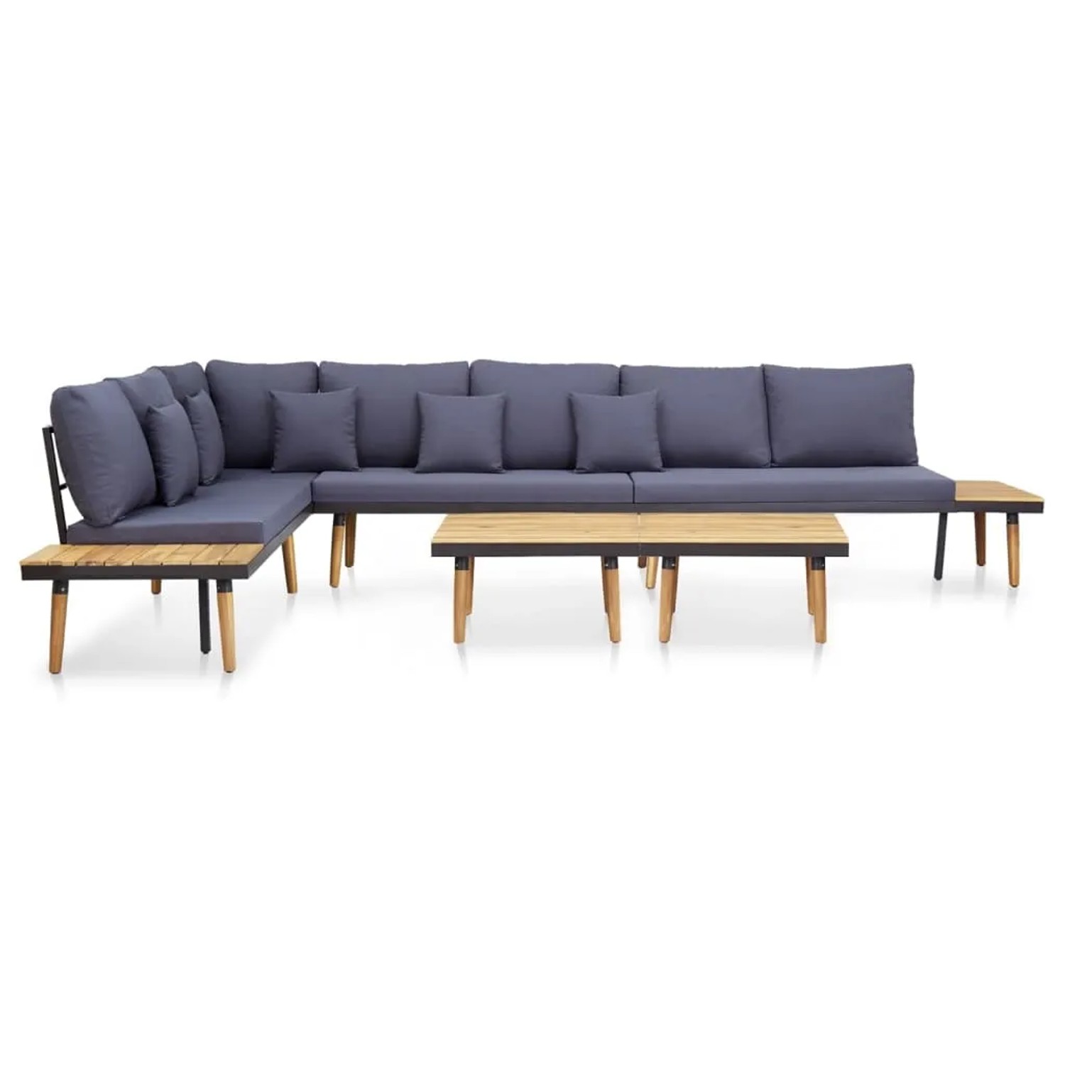 vidaXL Garten-Lounge-Set 7-Sitzer mit Kissen Massivholz Akazie 316643