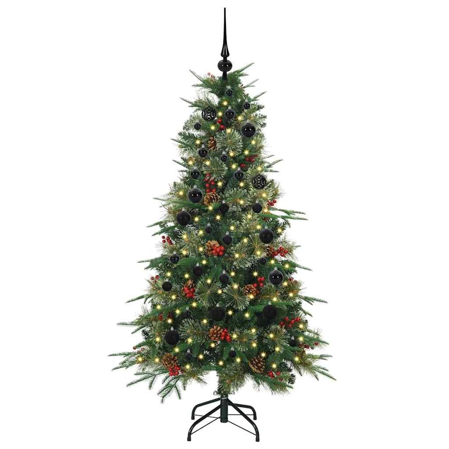 vidaXL Künstlicher Klappbarer Weihnachtsbaum Grün 150 cm PE und PVC 3397407