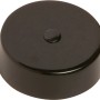 Schwarzer Verteilerbaldachin (Ø 66mm) für Lampeninstallation mit abnehmbarem Deckel.