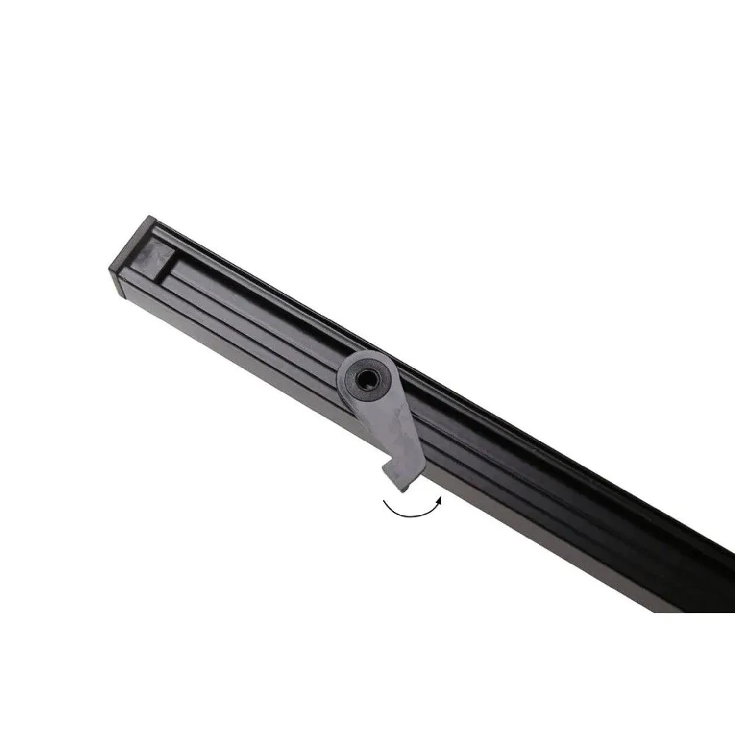 Deco-Raum Gardinenschiene nach Maß 1-Lauf Square Schwarz 220cm