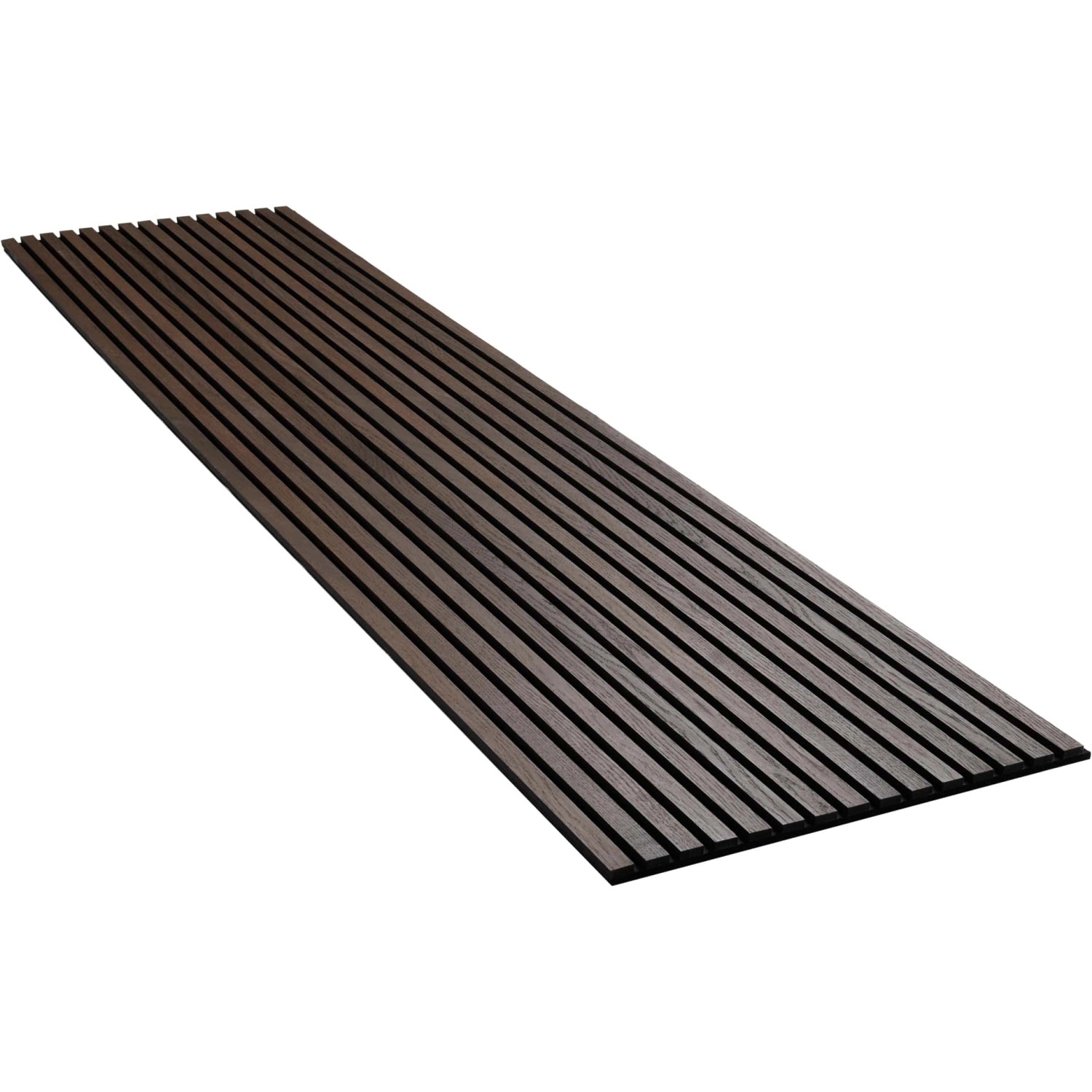 Akustikpaneel Geräucherte Eiche MDF Schwarz Filz Schwarz 60 cm x 300 cm FSC®