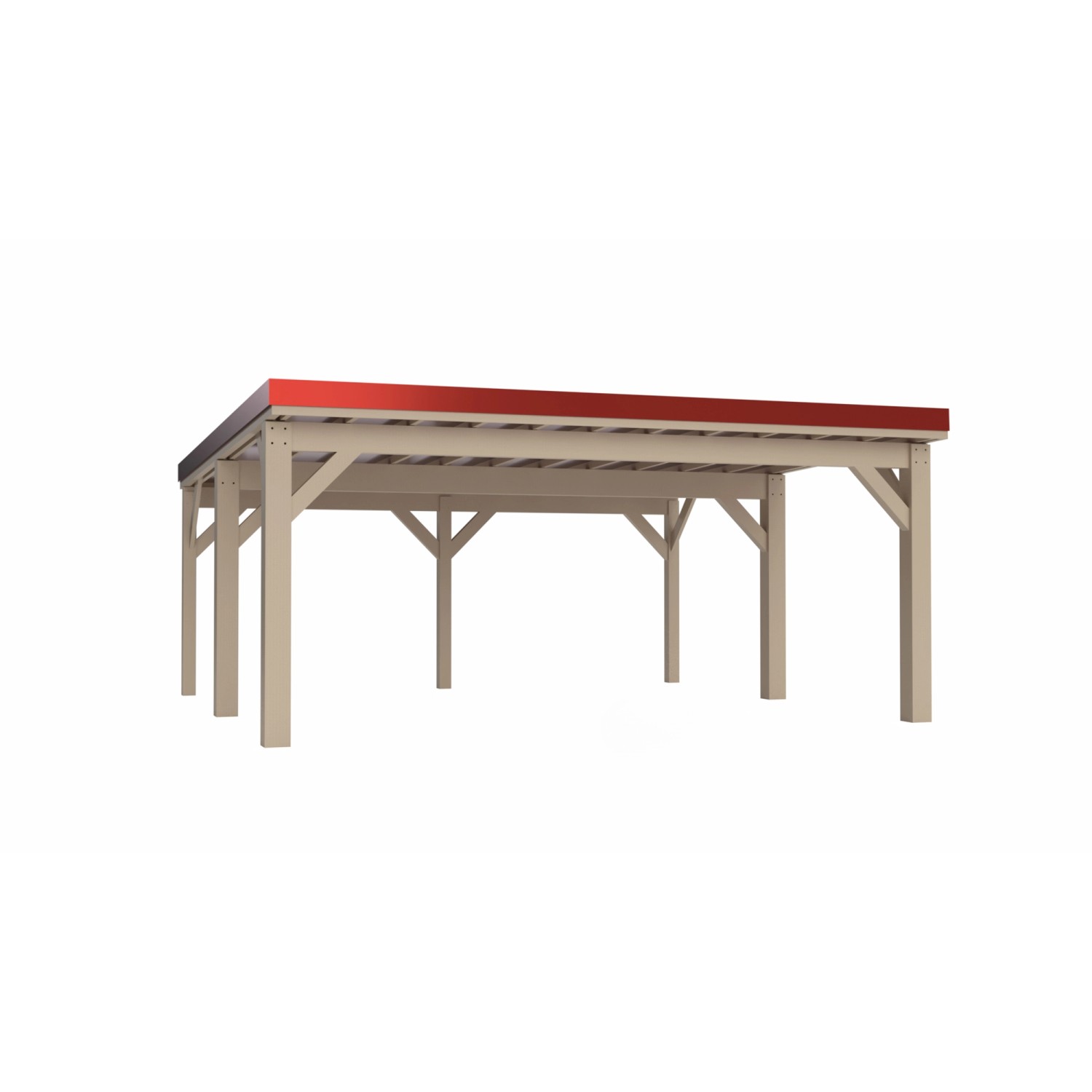 Holzbrüder Carport Ralf 36 250 kg/m² Imprägniert-Rot günstig online kaufen