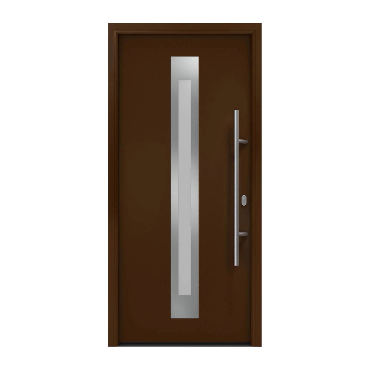 EcoStar Haustür Isopro IP 770S Terrabraun 110 cm x 210 cm DIN R günstig online kaufen