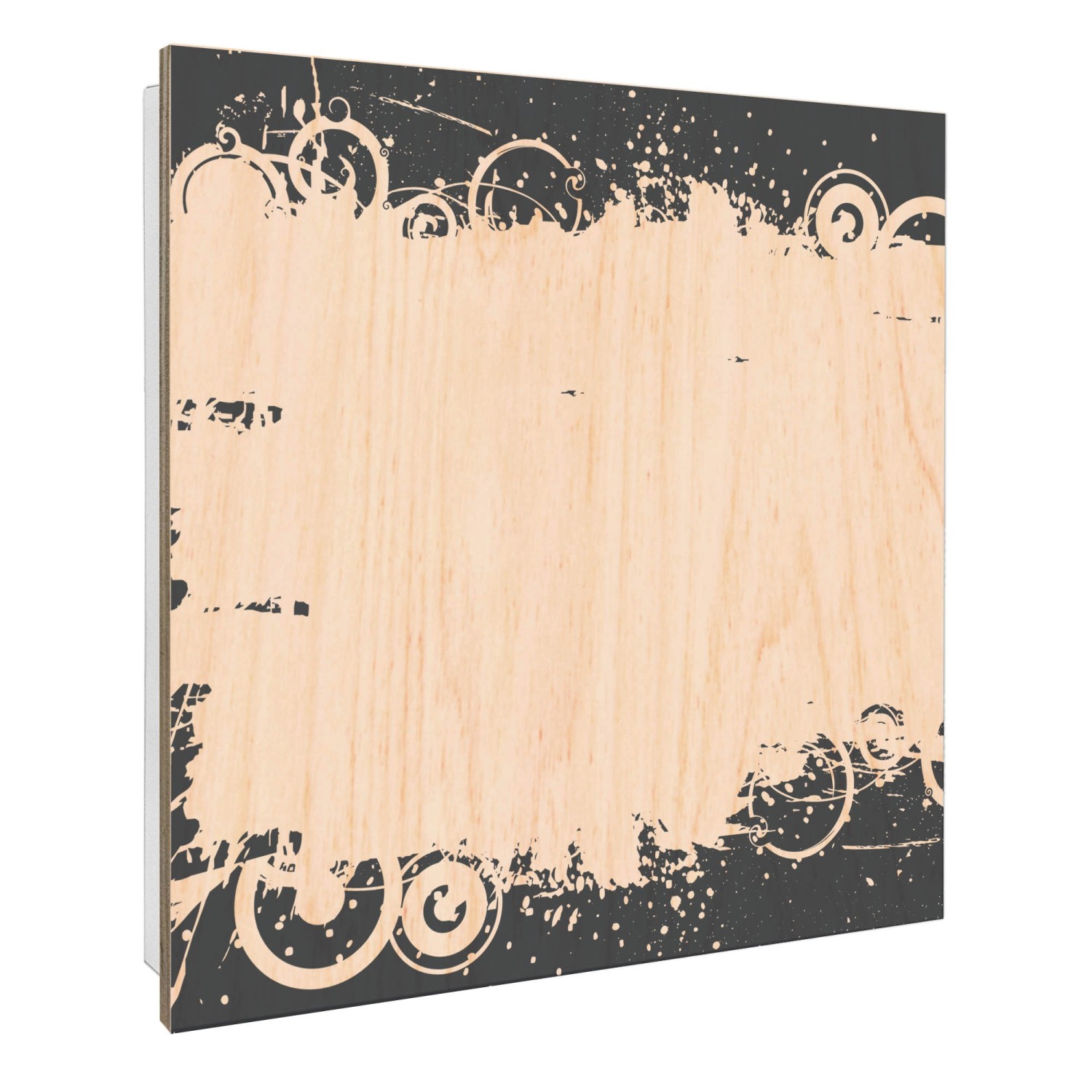 Banjado Schlüsselkasten mit Holzfront 30x30cm Weiß Scharnier Links 50 Haken günstig online kaufen