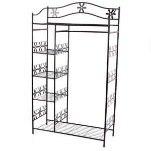 MCW Metall-Garderobe Genf 172x100x43cm ohne Vorhang