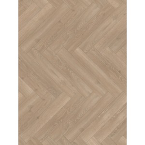 Muster von Parador Laminat Trendtime 3 Eiche Skyline Perlgrau im Fischgrätmuster.
