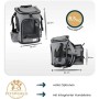 Petsworld Hunderucksack, faltbar, atmungsaktiv, mit Mesh, bis 8,5 kg.