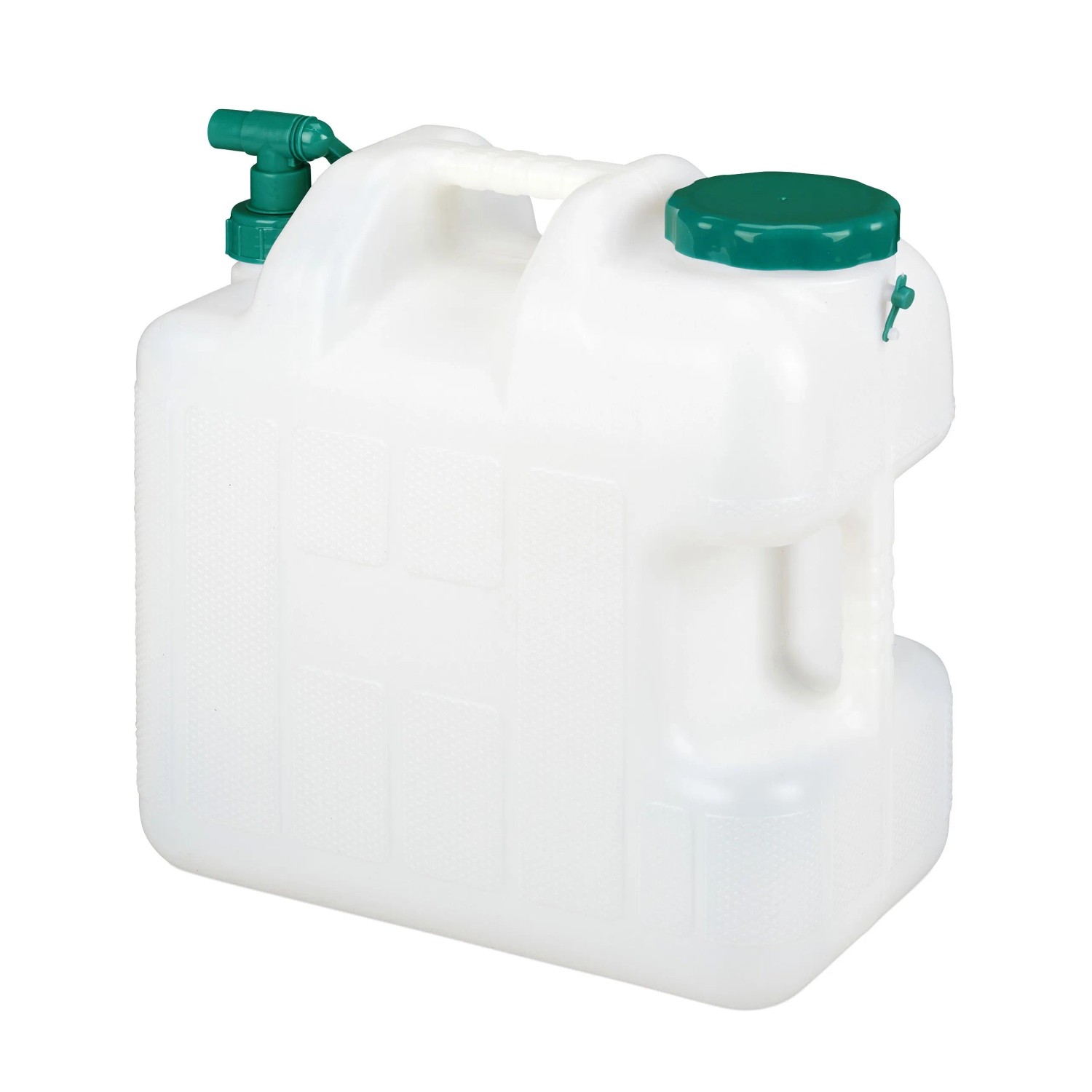 Relaxdays Wasserkanister Kunststoff Weiß BPA-frei mit Hahn 25,