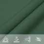 Dunkelgrünes, wasserfestes Oxford-Gewebe für Sonnensegel mit UV-Schutz. Nahaufnahme der Materialstruktur und Eigenschaften.