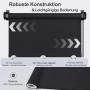 Schwarzes SALCAR Verdunkelungsrollo mit robustem Aluminiumrohr, leichtgängigem Kettenzug. Klemmfix ohne Bohren für Fenster.
