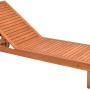 Merxx Sonnenliege 2er Set aus Holz mit verstellbarer Rückenlehne und Rädern.