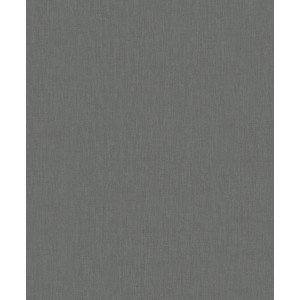 Dunkelgraue Vliestapete Uni von Marburg, Kollektion Botanica 2, mit feiner Textilstruktur.