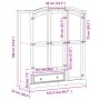 vidaXL Kleiderschrank Corona, Kiefer massiv, 151,5x52x186cm, mit Schublade, Modell 1.