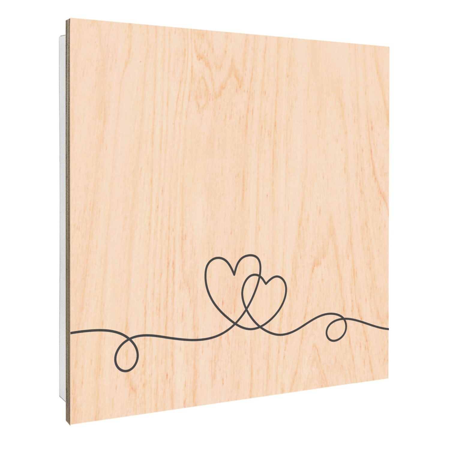 Banjado Großer Schlüsselbox Holz 30x30cm Weiß Scharnier Rechts 50 Haken Sch günstig online kaufen