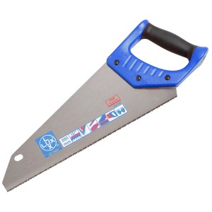 LUX Handsäge Comfort, 350 mm, mit blauem Griff. Ideal für präzise Schnitte.