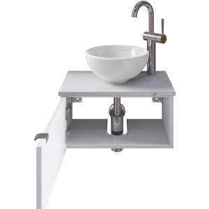 Pelipal Einzelwaschtisch 6915, 51 cm, Weiß, mit Softclose und Armatur.