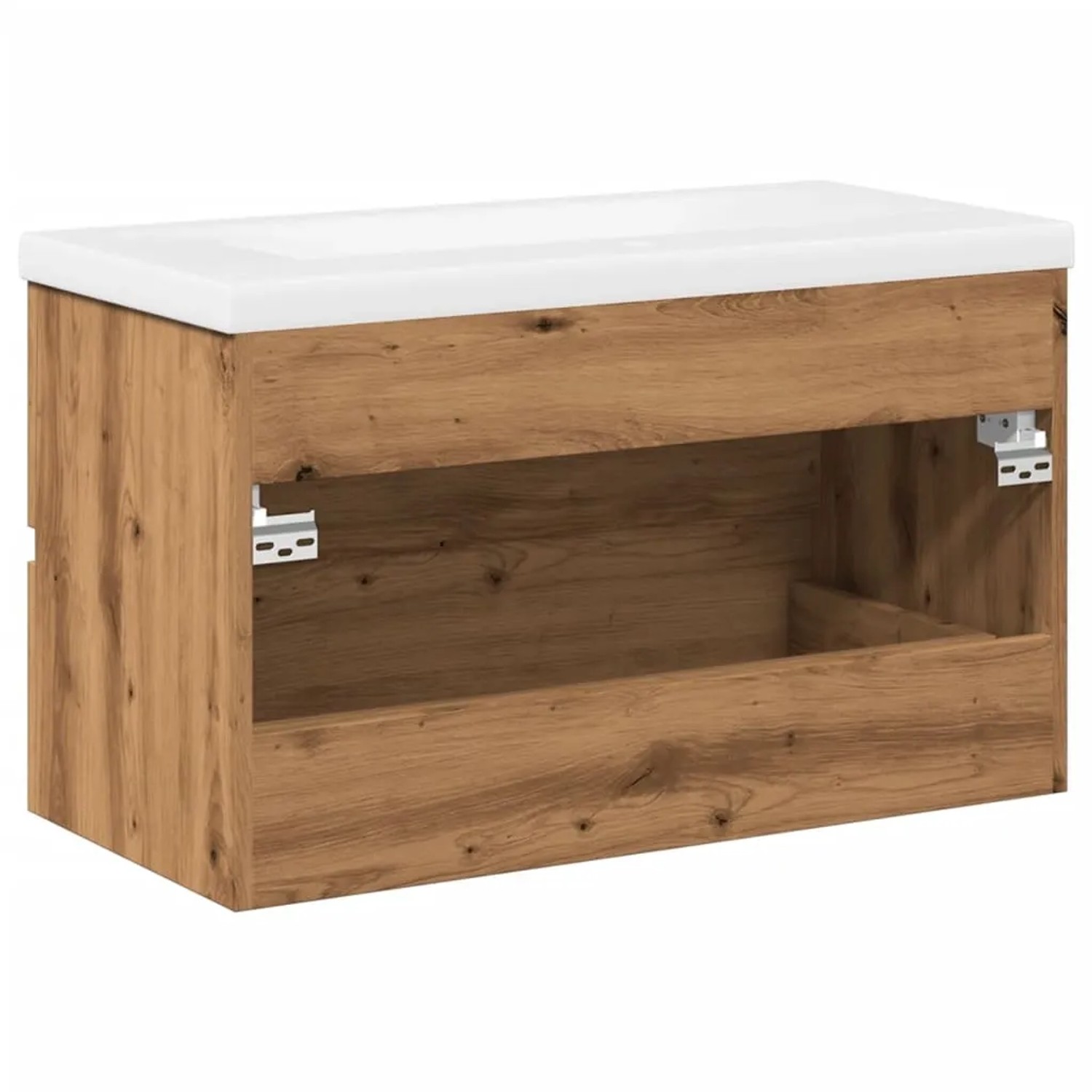 vidaXL Waschbeckenunterschrank mit Einbaubecken Artisan-Eiche 3328924_8