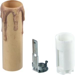 Düwi Kerzen-Tropfen E14 in Antikweiß, Lampeninstallation Zubehör.