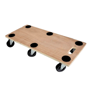 PROREGAL Transportroller mit 6 Rollen, Sperrholzplatte und Anti-Rutsch-Pads. Ideal für Lasten bis 300 kg.