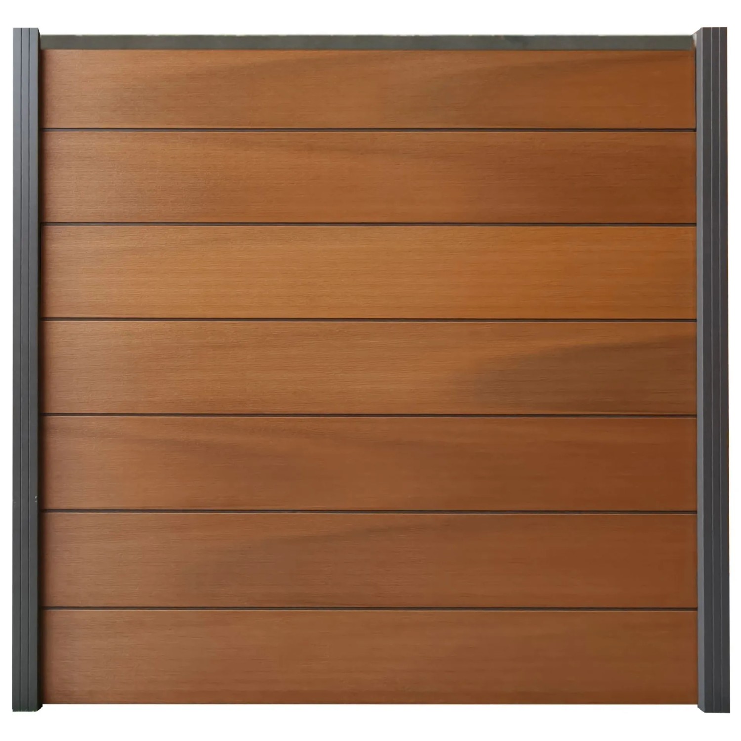 GartenLand WPC Zaun XL Ameland Exclusive Co-ex ca. 180 x 180 cm Sichtschutz Steckzaun Mahagoni Multic. mit Zwischen- und...