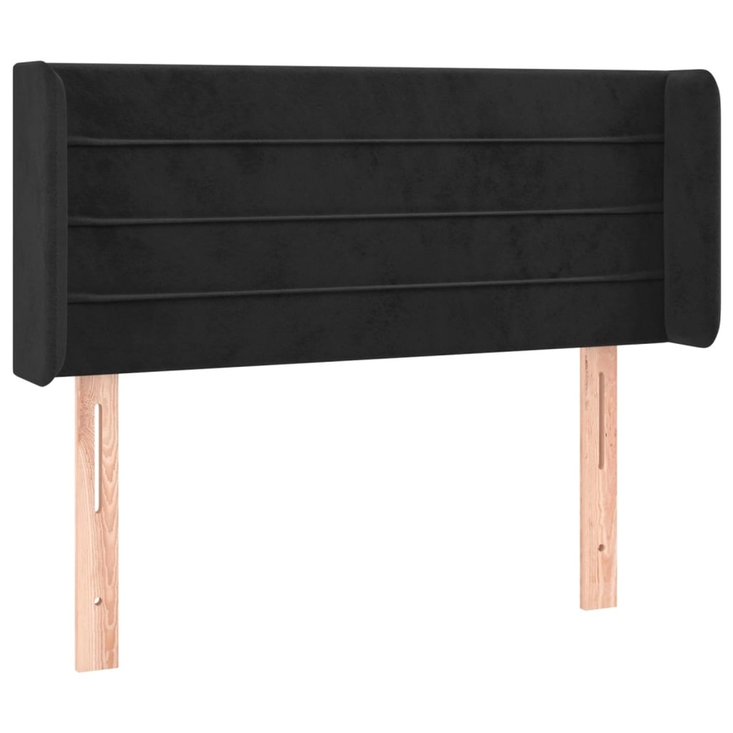 vidaXL LED Kopfteil Schwarz 83x16x78/88 cm Samt 3123408