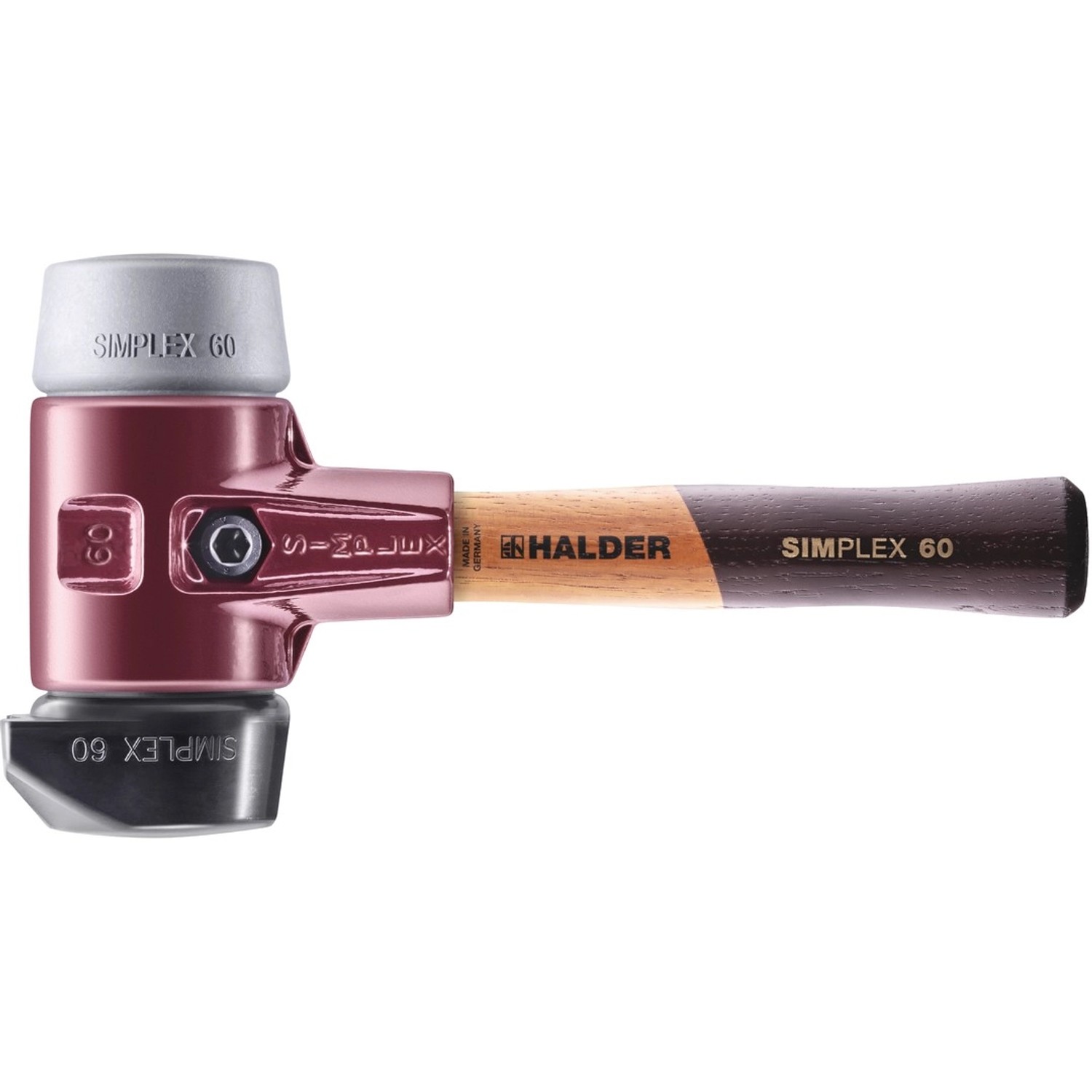Halder Simplex Schonhammer Ø 60 mm Gummi Schwarz   TPE-mid Grau mit Standfu günstig online kaufen